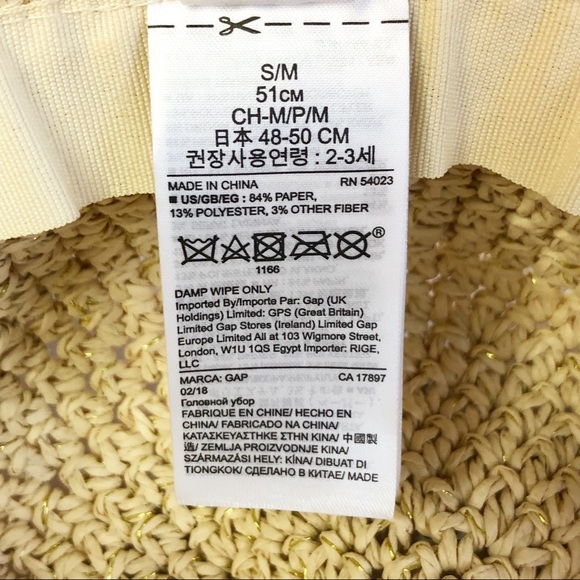 Baby Gap Factory Natural Straw Floppy Sun Hat - Picture 5 of 5